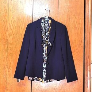Kasper, Ladies, Royal Purple Lined Blazer; Size 14